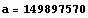 a = 149897570