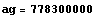 ag = 778300000