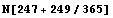 N[247 + 249/365]