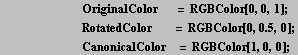 RowBox[{        , RowBox[{OriginalColor  &nb ... p;    , CanonicalColor      = RGBColor[1, 0, 0] ;}]}]