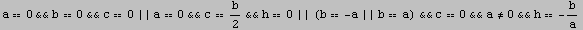 a0&&b0&&c0 || a0&&cb/2&&am ... ;0 || (b -a || ba) &&c0&&a≠0&&h -b/a