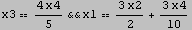 x3 (4 x4)/5&&x1 (3 x2)/2 + (3 x4)/10