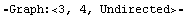 ⁃Graph:<3, 4, Undirected>⁃