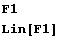 F1 Lin[F1] 