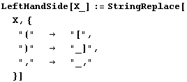 LeftHandSide[X_] := StringReplace[X, {"("     ... 2371;","        "_,"}]