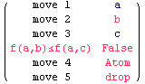 ( move 1                a                   )            move 2                ... )≤f(a,c)   False            move 4                Atom            move 5                drop