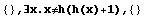 {} , ∃x.x≠h(h(x)+1),  {}