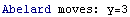 Abelard moves: y=3