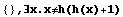 {} , ∃x.x≠h(h(x)+1)