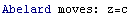 Abelard moves: z=c