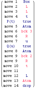 ( move 1    Box     )            move 2    L            move 3    L            ...    t            move 11            move 12   L            move 13   Atom            move 14   drop