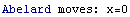 Abelard moves: x=0