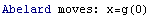 Abelard moves: x=g(0)