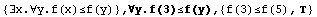 {∃x.∀y.f(x)≤f(y)} , ∀y.f(3)≤f(y),  {f(3)≤f(5), }