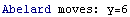 Abelard moves: y=6