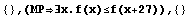 {} , (MP∃x.f(x)≤f(x+27)),  {}