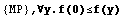{MP} , ∀y.f(0)≤f(y)