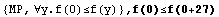 {MP, ∀y.f(0)≤f(y)} , f(0)≤f(0+27)