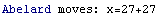 Abelard moves: x=27+27