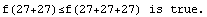 f(27+27)≤f(27+27+27) is true.